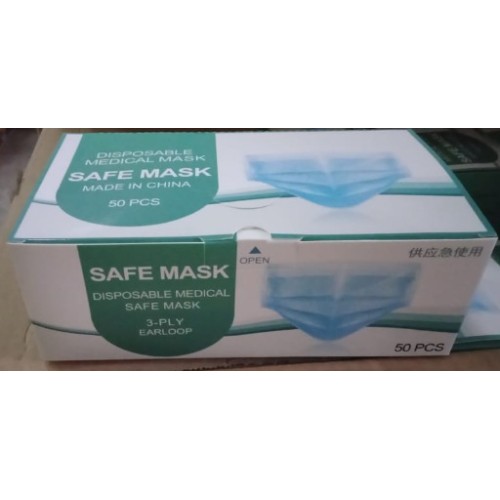 DISPOSABLE MEDICAL FACE MASK 3-PLY, Box50