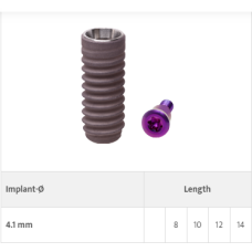 BL RC Implant, Ø 4.1 mm, L 8.0 mm; incl. sterile cover screw