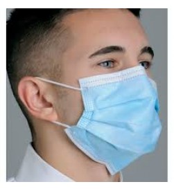 FACE MASK E-Z PLEATED TIE ON/50
