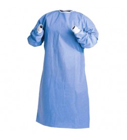 ISOLATION GOWN REGUALR SIZE, KNIT CUFF, BLUE