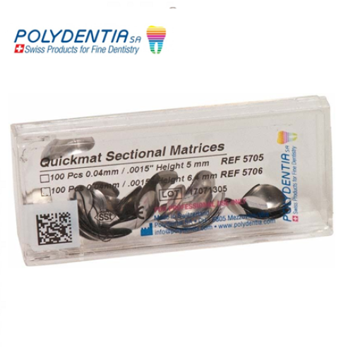 QUICKMAT SECTIONAL MATRICES 0.04 MM 5MM 100PCS